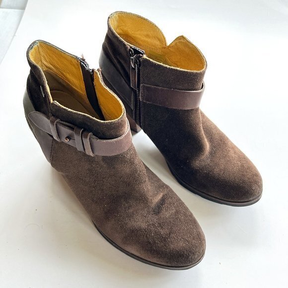Bussola Reikia‎ Vik Dark Brown Suede Ankle Boots Womens Size 40 US 9.5 10… - Picture 2 of 11